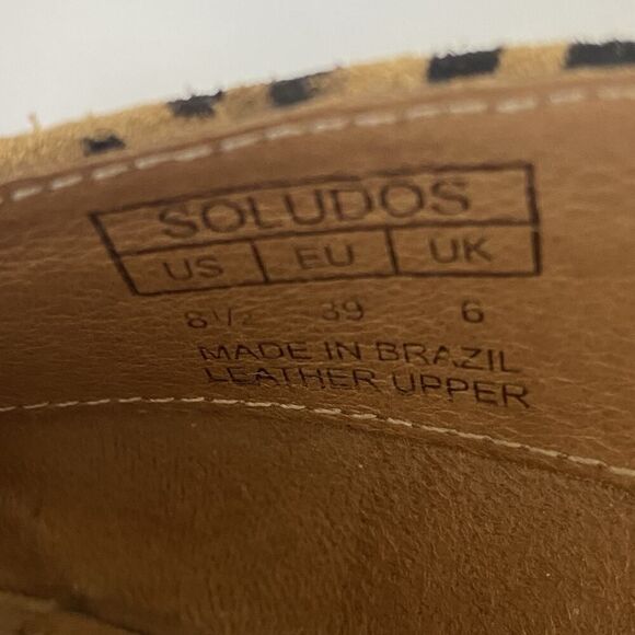 Soludos Heidi Block Heel Leopard Print Suede Mules Size 8.5 - Picture 9 of 11